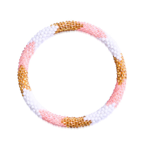 Lait de poule | Bracelet de perles de verre de l'Himalaya